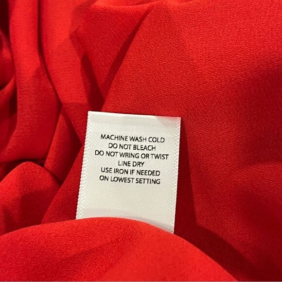 Altar’d State Elegant long sleeve Red fake Wrap Dress size small - Picture 12 of 15